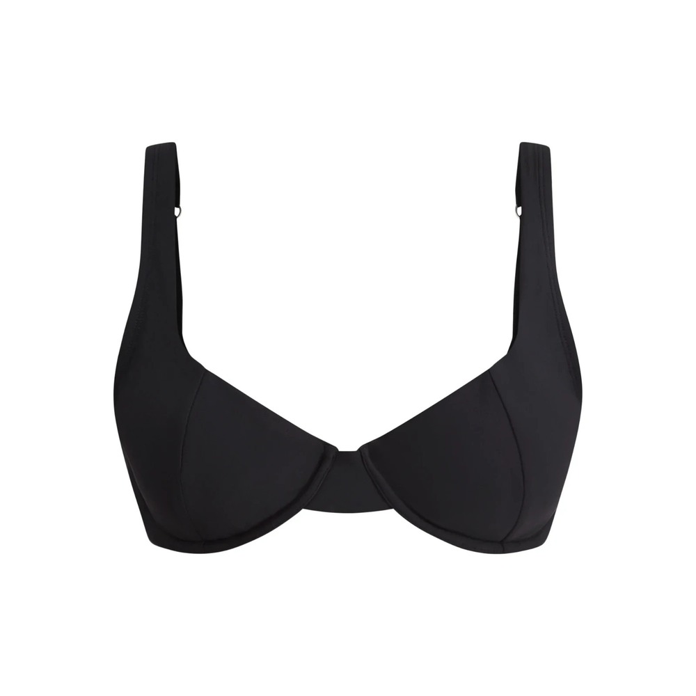 Time And Tru Women's‎ Black Bikini Top Removable Cups Size XL 16-18